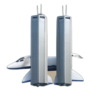 Plane and twin tower sticker