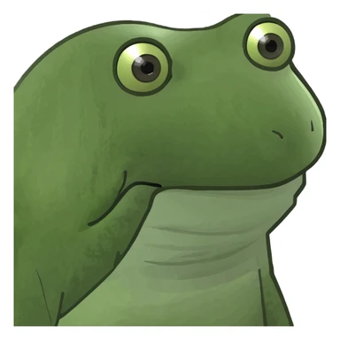 bufo frog with a beach background and palm trees sticker