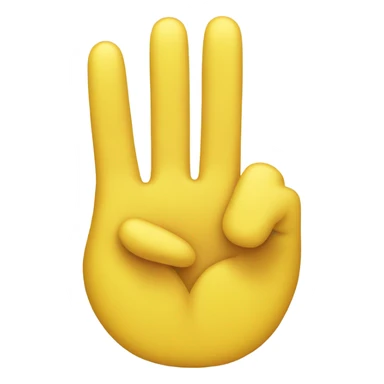 yellow emoji with peace hand sign sticker