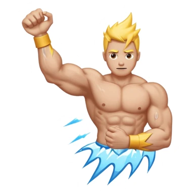 Small icons: 💪 for protein, ⚡ for carbs, 💧 for hydration sticker