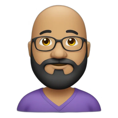 fat blackbearded bald teacher sticker