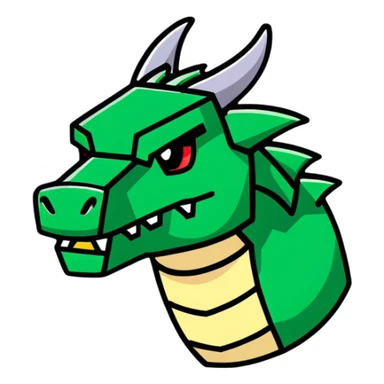 Minecraft black dragon head sticker