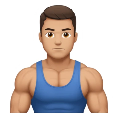 a muscle guy with tank top sticker