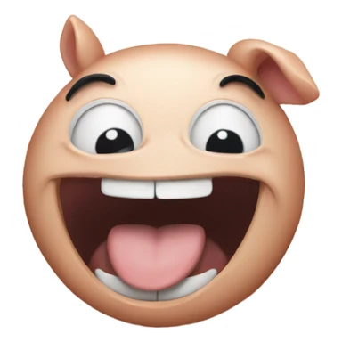 And evil pork chop laughing  sticker