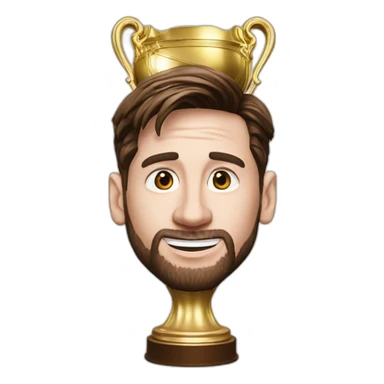 Leo Messi Raise his ballon d'or sticker