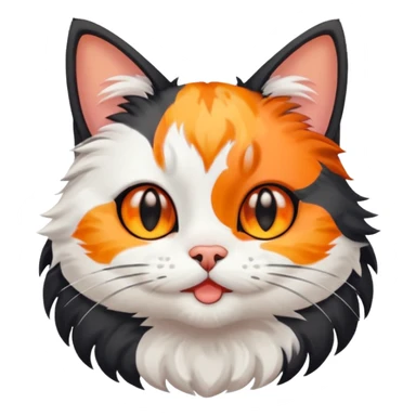 gato con espreciones de anime sticker