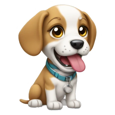 Beat boxing puppy sticker