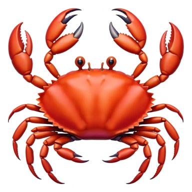 A pink crab with claws  sticker