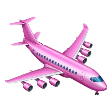 avión rosa sticker