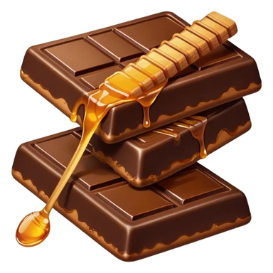 chocolate bar with honey on top sticker