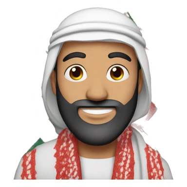 Arabian Man with red keffiyeh sticker