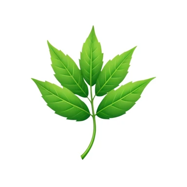 crea una hoja de planta en una hoja de papel sticker