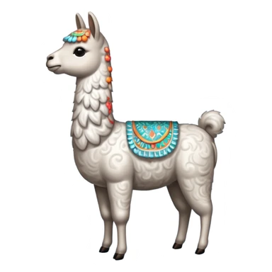 cloud patterned lama sticker