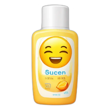 Sunscreen bottle sticker