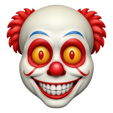 Make an image of a skull clown sticker