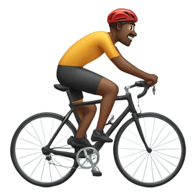 a man cycling sticker