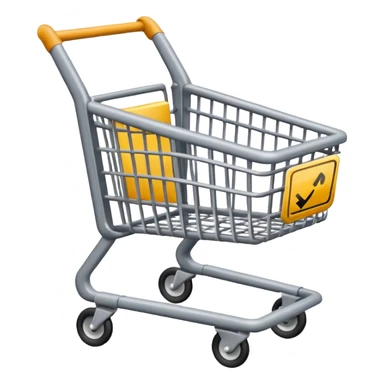 a grey shopping cart sticker