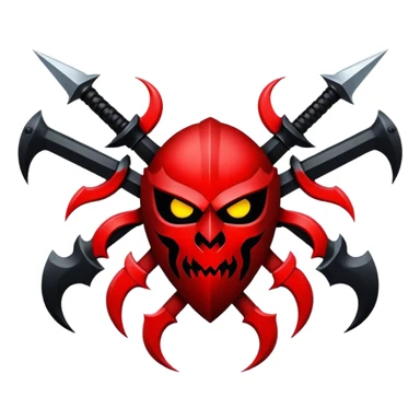 red and black chaos legion emblem sticker