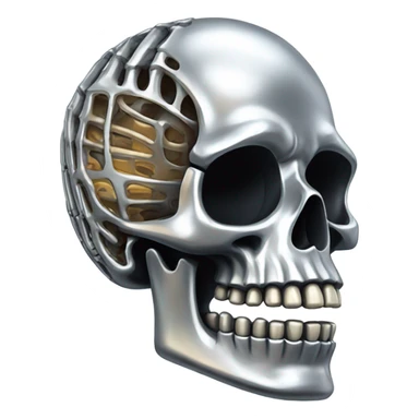 Skeleton made out of chrome sticker