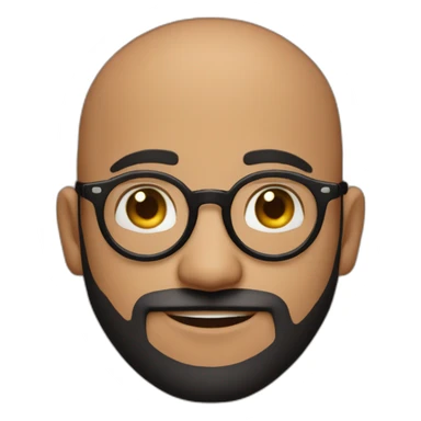 indian guy with round glasses with fair skin with straight hair with round fully circular glasses black eyes black hair with very short beard sticker