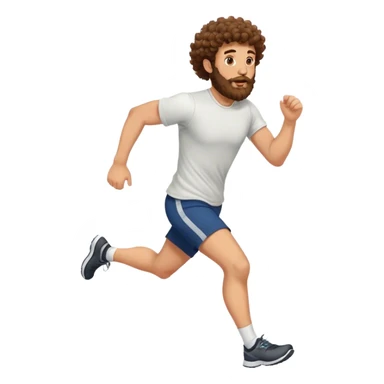 Ux Designer called Christian, likes running, cycling and marathon running, has curly hair and a brown beard.  sticker