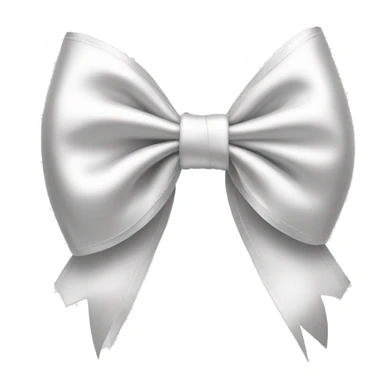 white satin bow sticker