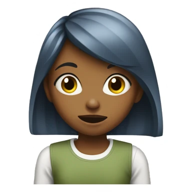 young girl hungry  sticker