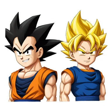 Goku et vegeta  sticker