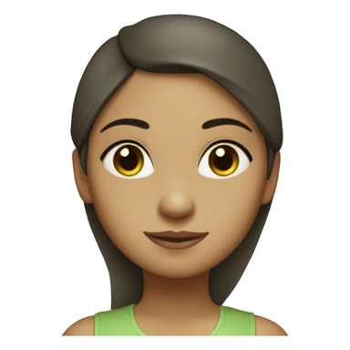 Latina dark brown eyes yoga girl light green clothes  sticker