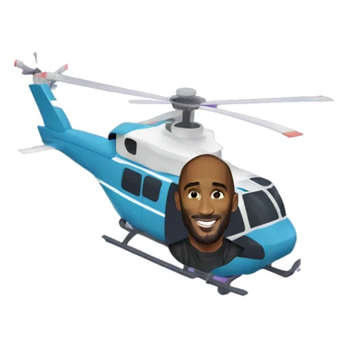 kobe bryant in a helicopter sticker