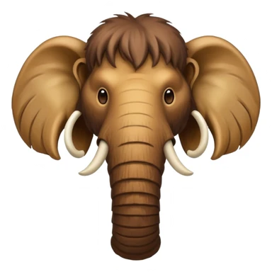 mammoth head only, large tusks sticker