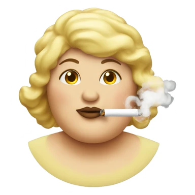 Fat lady that smokes sticker