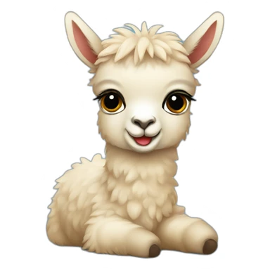 baby llama spanish flag sticker