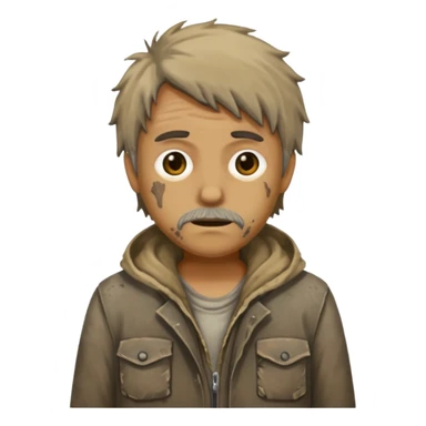 ugly homeless person sticker