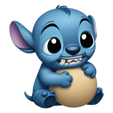 Stitch hugging  sticker