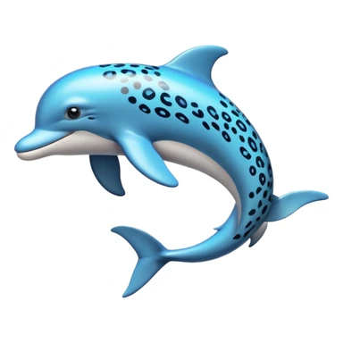 leopard print on a dolphin  sticker