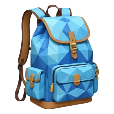 backpackk emoji low poly  sticker