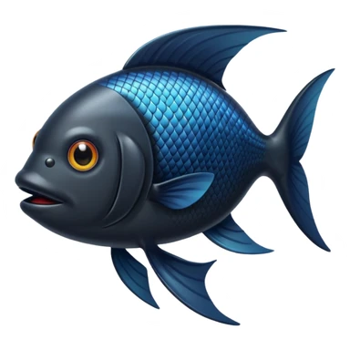 A black fish sticker