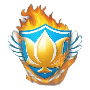 Olympique de Marseille logo on fire sticker
