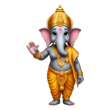 Lord ganesha hand shake with baby sticker