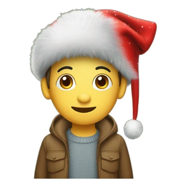 Carpincho con un gorro de navidad sticker