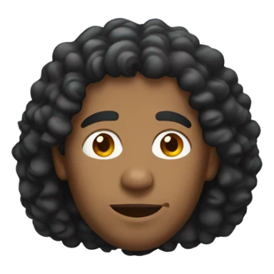 dominican man with meduim length curly hair  sticker