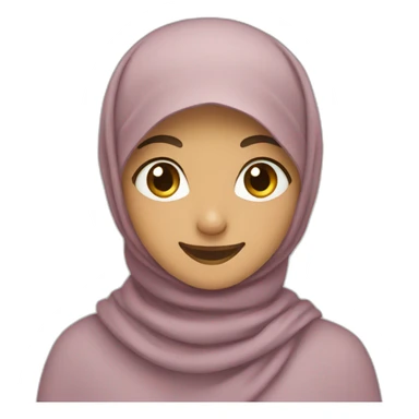 Hijabi smiling and waving sticker