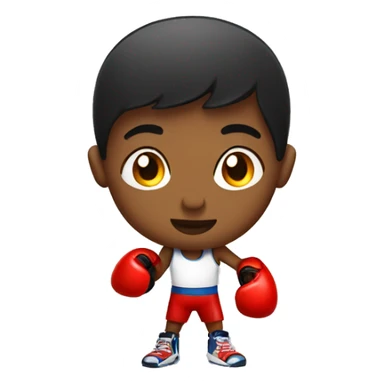 Kids with boxing gloves sticker