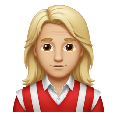Adonis, Beauty God from Rome Mythology with long blonde hair, red and white outfit, sticker