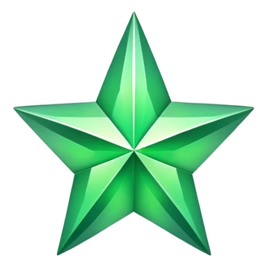 Green star with pop sticker