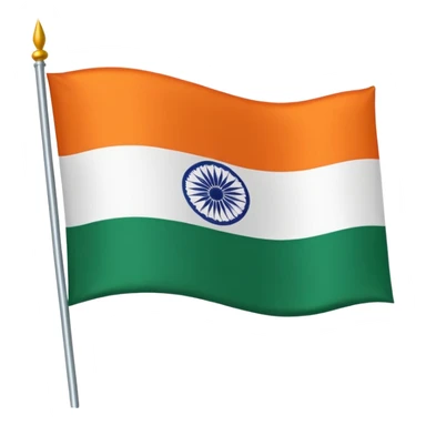 a flag with India Post logo sticker