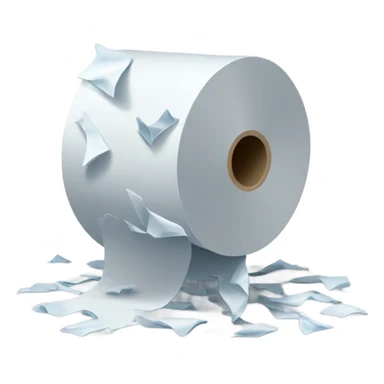 Toilet paper made out of shards sticker