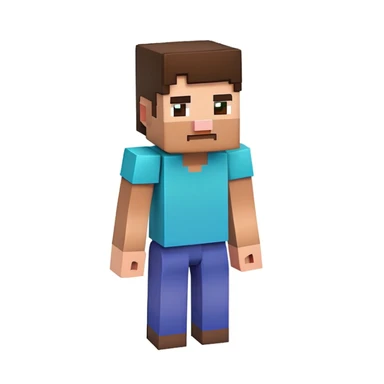 minecraft character, blocky, simple, vibrant colors sticker