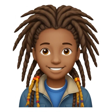 an african teen with dreadblocks sticker